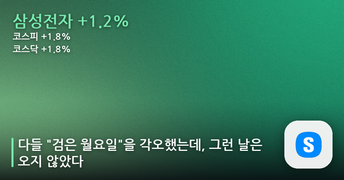 다들 “검은 월요일”을 각오했는데, 그런 날은 오지 않았다
